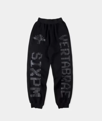 Vertabrae Double Logo Sweatpants Black