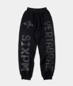 Vertabrae Double Logo Sweatpants Black