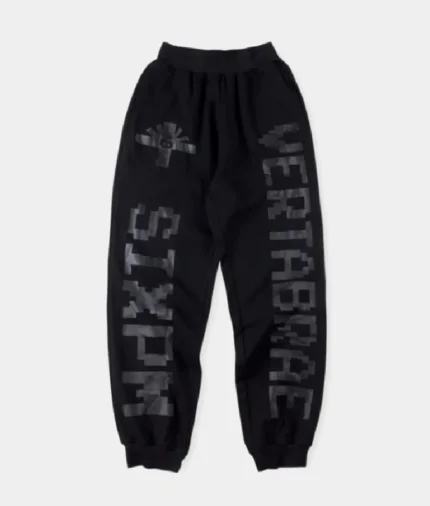 Vertabrae Double Logo Sweatpants Black