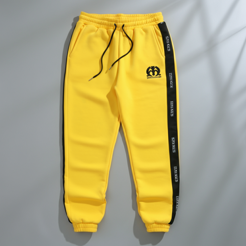 Vertabrae Double Logo Sweatpants Yellow